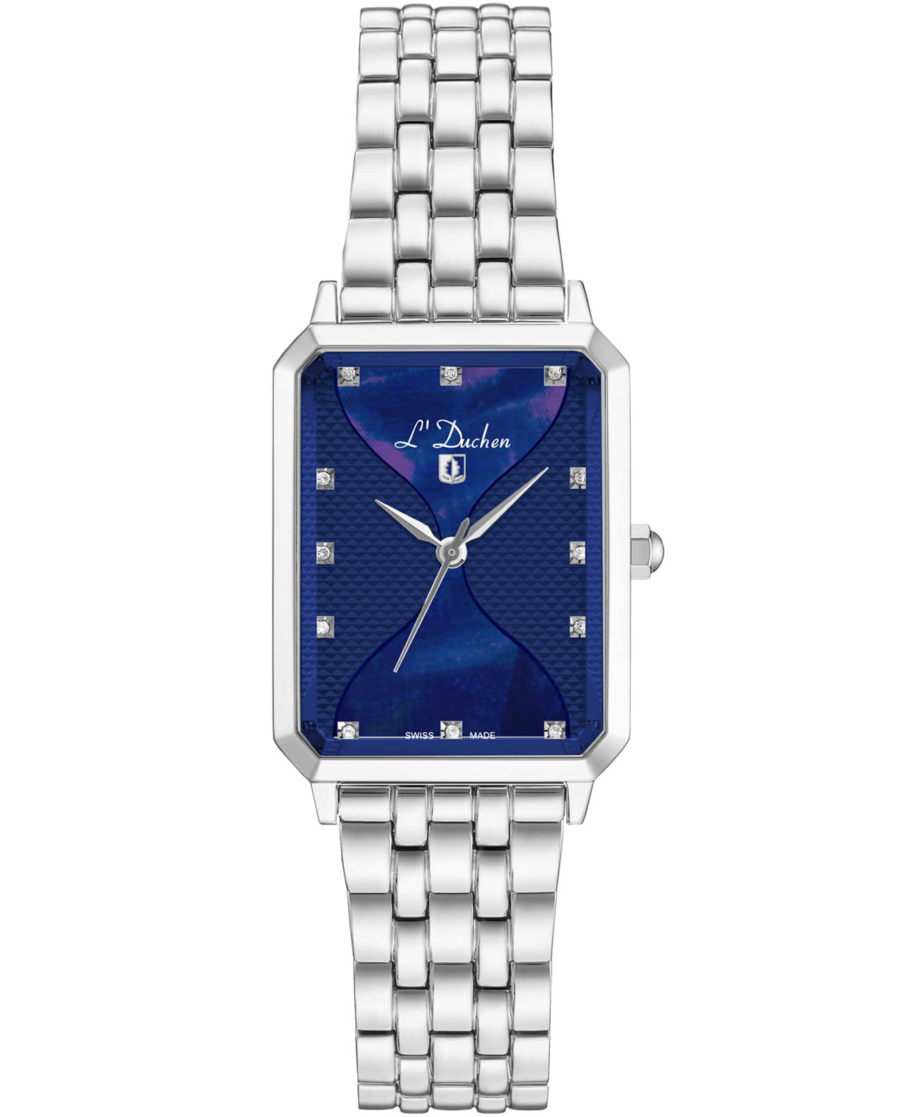 L'Duchen L'Duchen Pyramide D 591.10.37  D 591.10.37 кварцевые женские часы  циферблат, браслет нержавеющая сталь — вид спереди